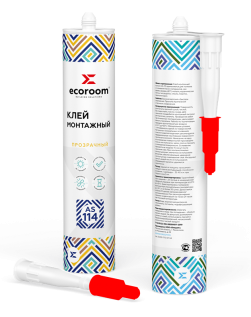 Клей Ecoroom монтажный, прозрачный AS-114, 310 мл